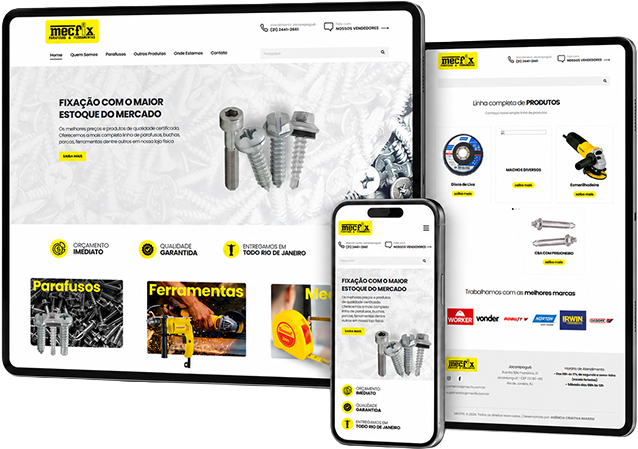 Site da MecFix em desktop, tablet e celular